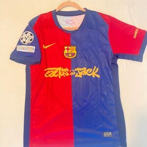 Barcelona UCL Travis Scott Jersey | Lamine Yamal #19 | Jersey + Short | Size M